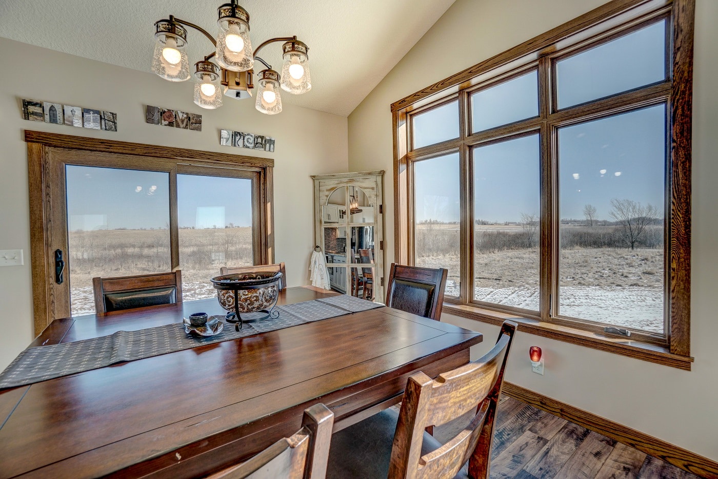 dining room of Wisconsin home build