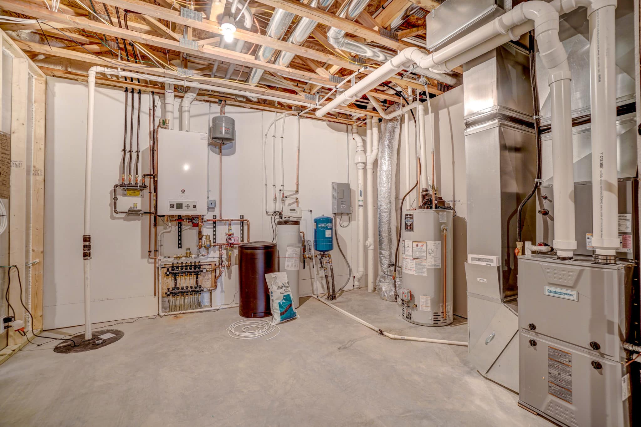 furnace in a utility room of a home