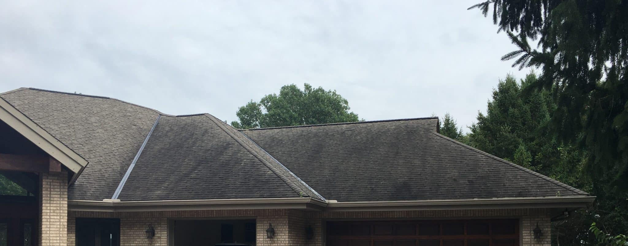 before roof replacement on Afton home 