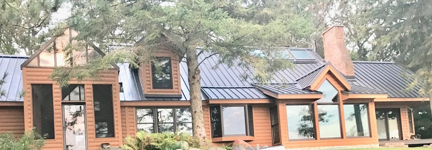 Metal roof on a single-story home