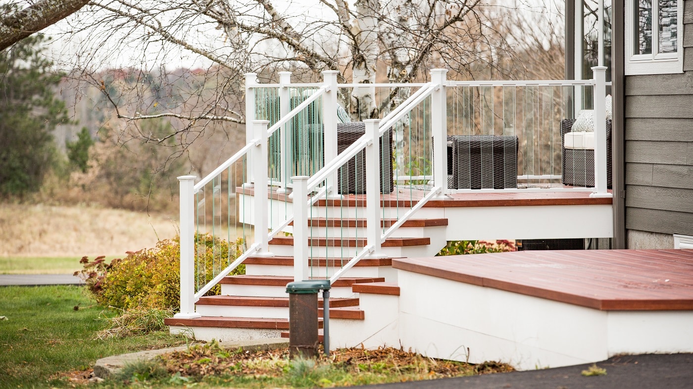 new deck installed on Roberts, WI home