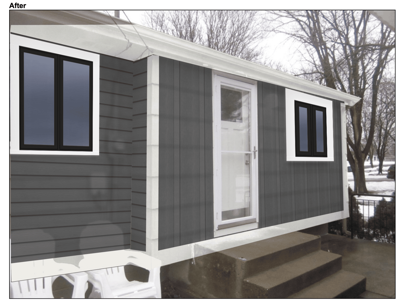 3D Rendering of siding replacement