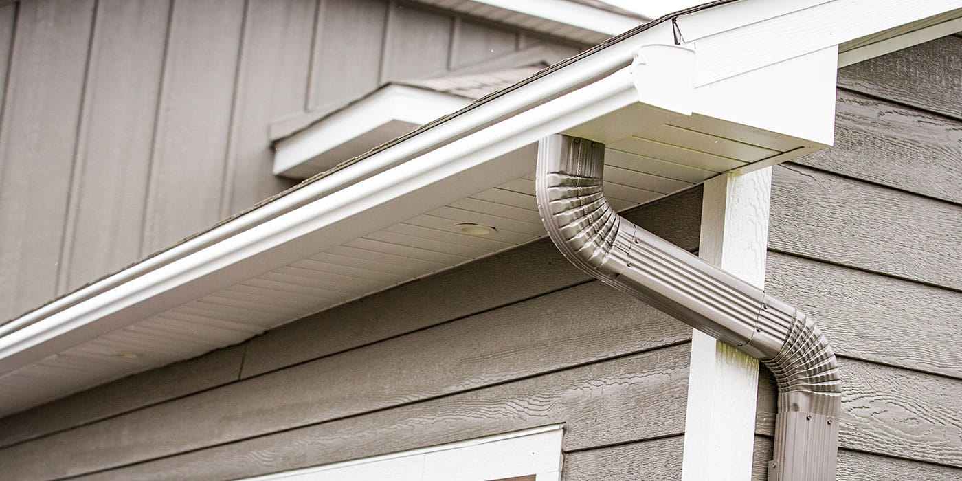 Gutters installed on a home by Lindus Construction