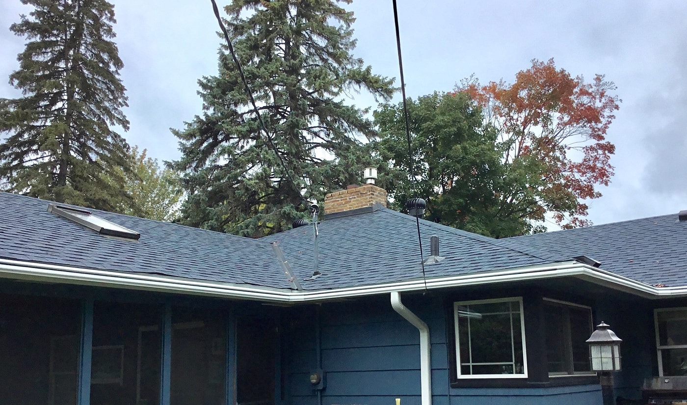 LeafGuard gutters installed on Hopkins home