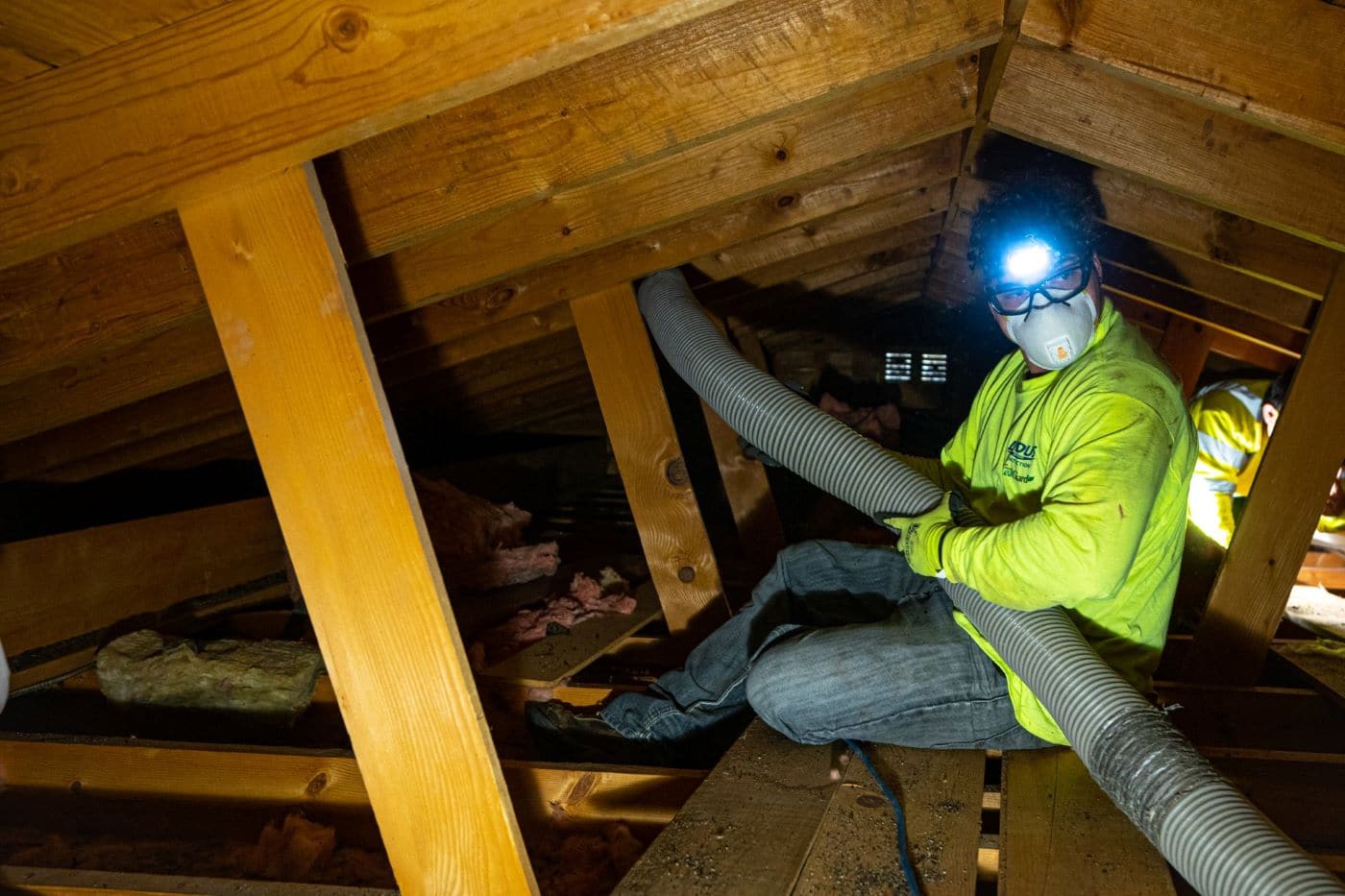 fiberglass insulation removal