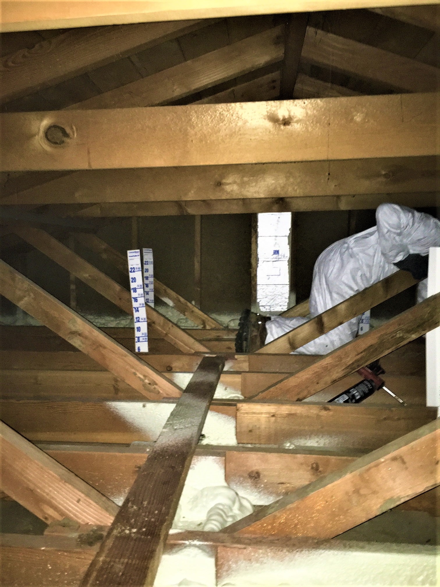 attic spray foam insulation installation