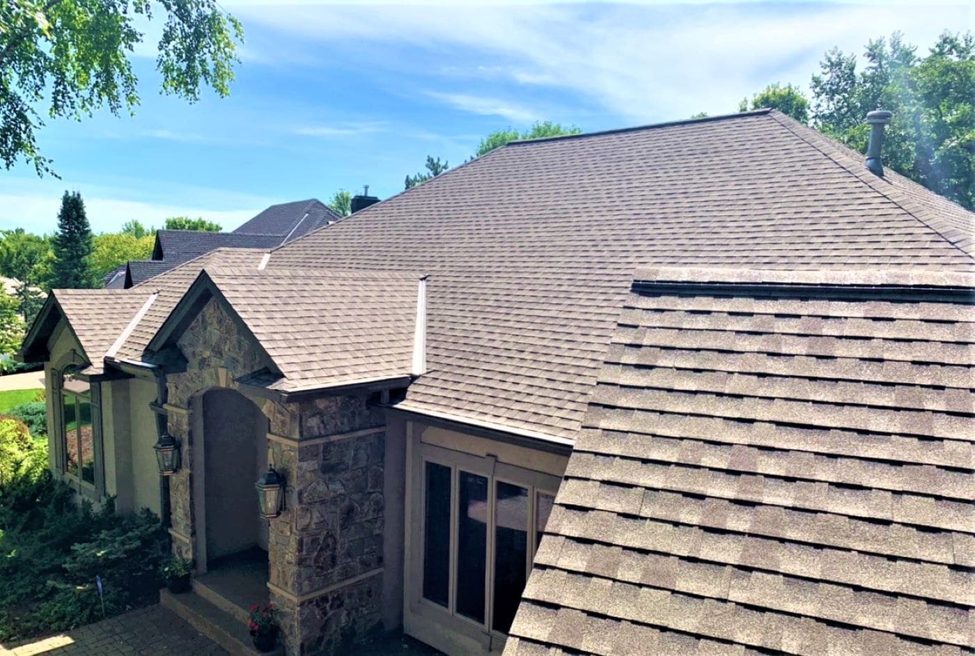 Newly installed GAF Timberline® AS II shingles on Eden Prairie home