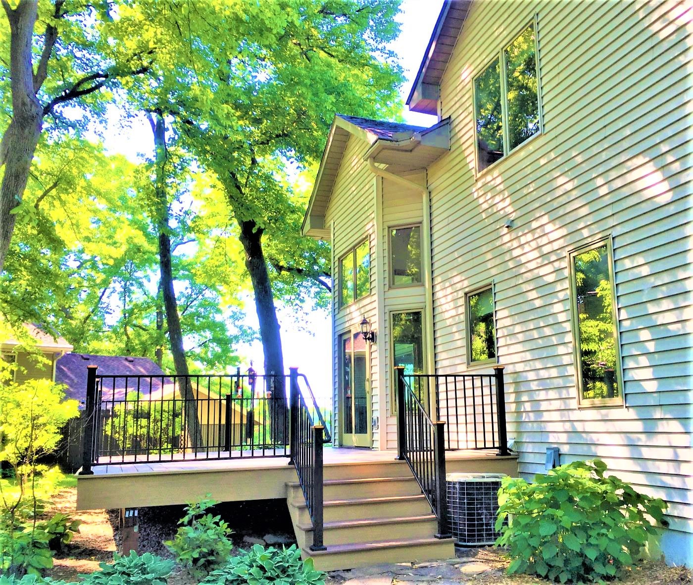Azek Deck Fortress Railing on Twin Cities home