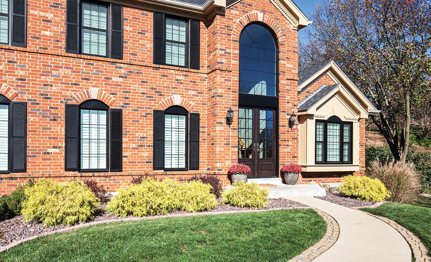 infinity double hung black windows