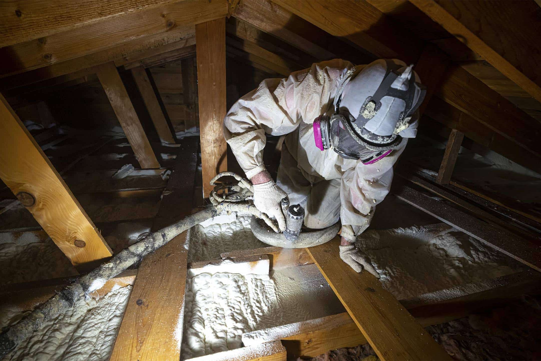 spray foam insulation installed by Lindus Construction