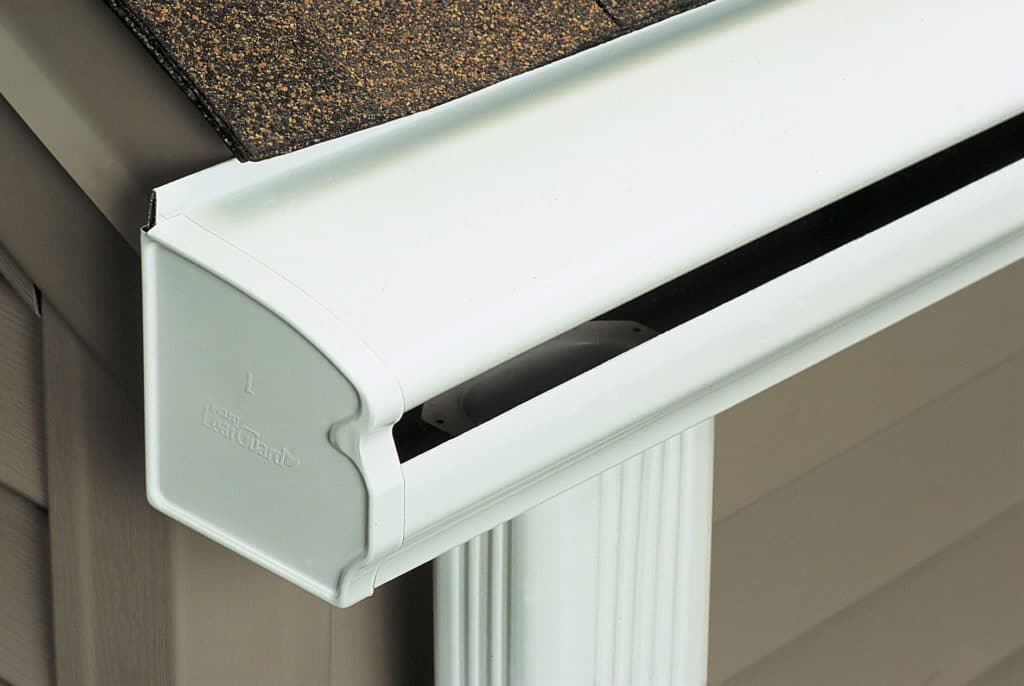  LeafGuard® Gutter Protection System on a Brown Home