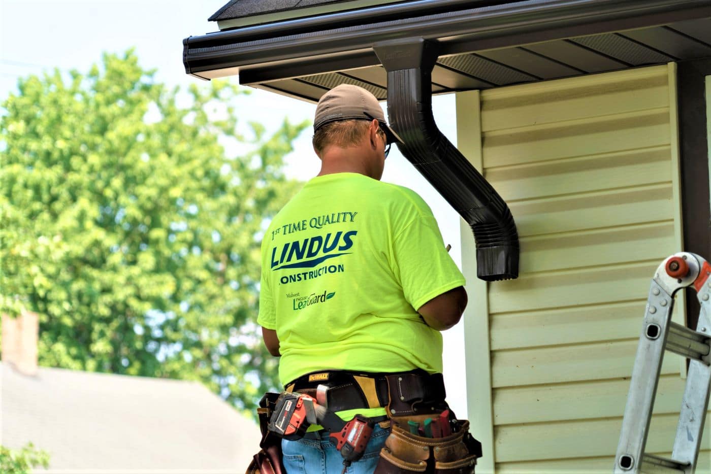 installing LeafGuard Gutters