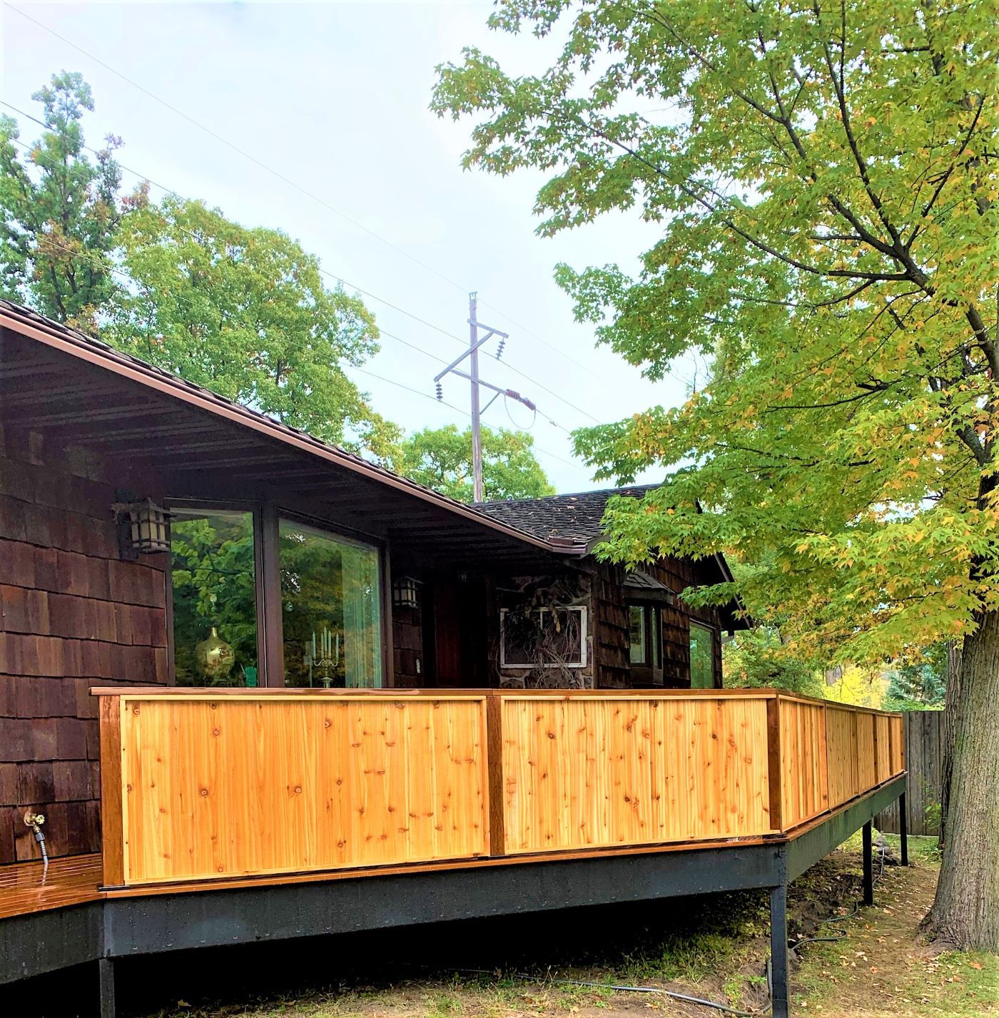 Ipe wood deck.