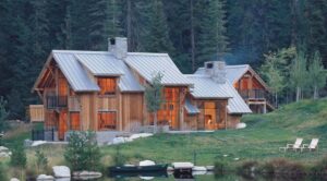 Picture of a house with recently installed metal roofing.