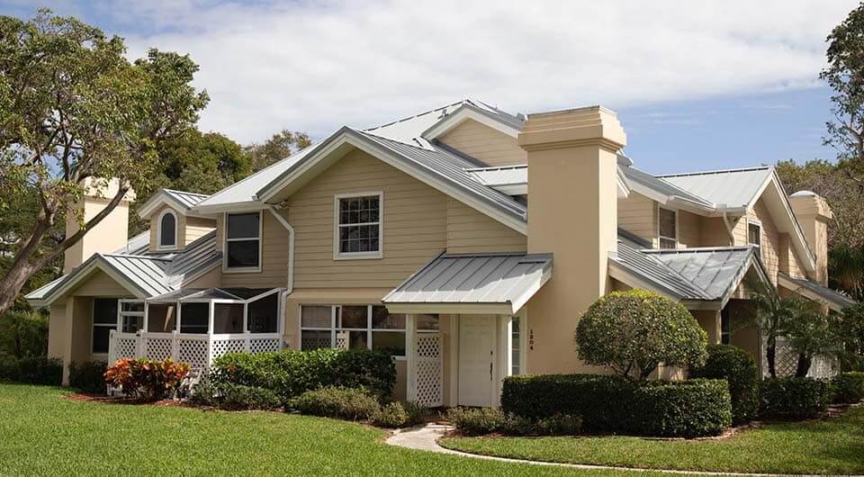 Picture of a home with Englert metal roofing.