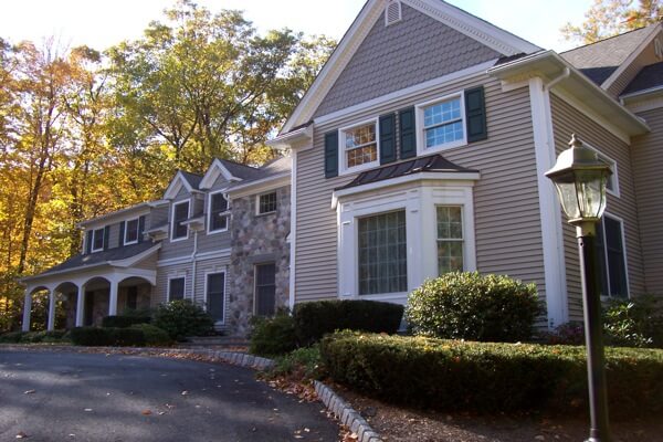 Gutter Replacement Burnsville MN Picture of a home with LeafGuard® Brand Gutters installed.
